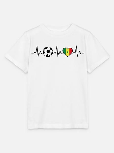 Senegal Fußball Herzschlag Senegal - Stanley/Stella Kinder T-Shirt MINI CREATOR  - Weiß