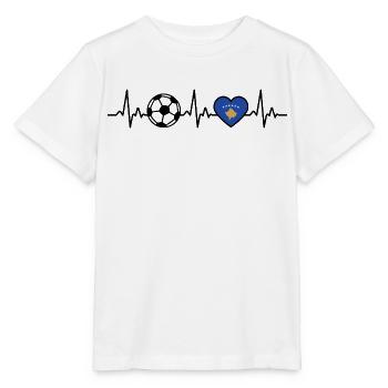 Kosovo Football Heartbeat Kosovo - T-shirt bio MINI CREATOR Stanley/Stella Enfant - blanc - Devant - Maike (125cm)