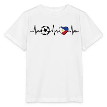 Philippines Football Heartbeat Philippines - T-shirt bio MINI CREATOR Stanley/Stella Enfant - blanc - Devant - Maike (125cm)