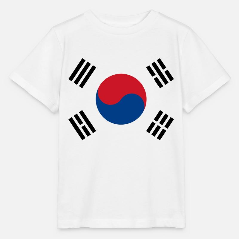Drapeau de la Corée - T-shirt bio MINI CREATOR Stanley/Stella Enfant - blanc