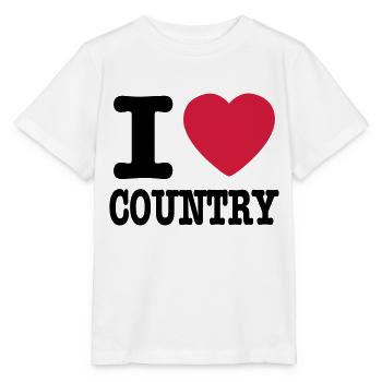 i love country / i heart country - T-shirt bio MINI CREATOR Stanley/Stella Enfant - blanc - Devant - Maike (125cm)