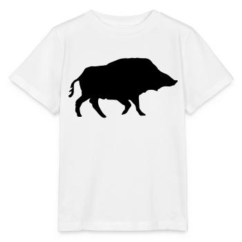 Wildschwein - Stanley/Stella Kinder T-Shirt MINI CREATOR  - Weiß - Vorne - Maike (125cm)