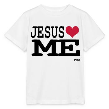 jesus loves me - Stanley/Stella Kinder T-Shirt MINI CREATOR  - Weiß - Vorne - Maike (125cm)