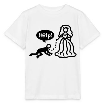 Marié - Aide - Ligne - T-shirt bio MINI CREATOR Stanley/Stella Enfant - blanc - Devant - Maike (125cm)