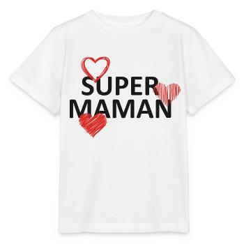 super maman - T-shirt bio MINI CREATOR Stanley/Stella Enfant - blanc - Devant - Maike (125cm)