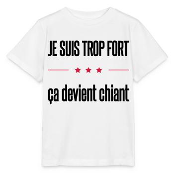 trop fort - T-shirt bio MINI CREATOR Stanley/Stella Enfant - blanc - Devant - Maike (125cm)
