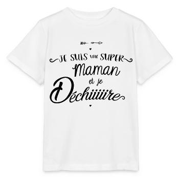 Super maman - T-shirt bio MINI CREATOR Stanley/Stella Enfant - blanc - Devant - Maike (125cm)