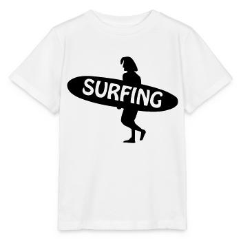 Surfen - Surfer - Stanley/Stella Kinder T-Shirt MINI CREATOR  - Weiß - Vorne - Maike (125cm)
