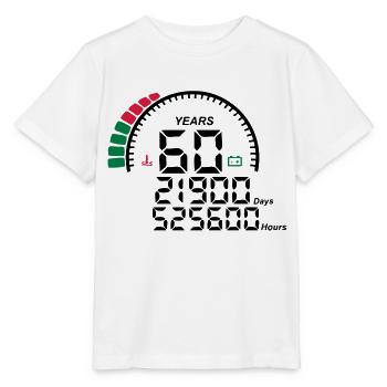 compteur anniversaire years ans 60 - T-shirt bio MINI CREATOR Stanley/Stella Enfant - blanc - Devant - Maike (125cm)