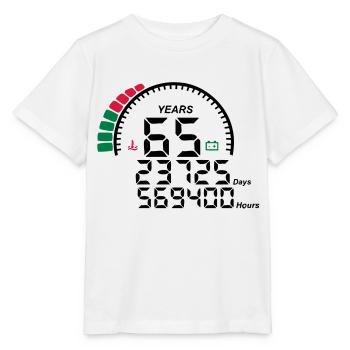 compteur anniversaire years ans 65 - T-shirt bio MINI CREATOR Stanley/Stella Enfant - blanc - Devant - Maike (125cm)