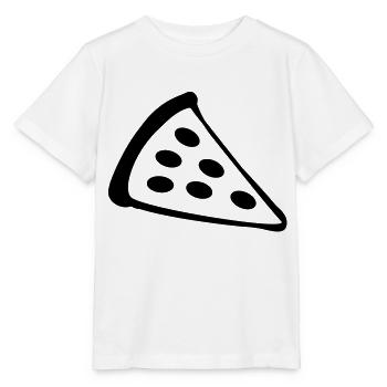 Ein Stück Pizza Salami - Stanley/Stella Kinder T-Shirt MINI CREATOR  - Weiß - Vorne - Maike (125cm)