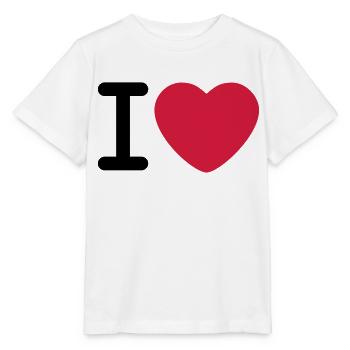 I love - Stanley/Stella MINI CREATOR Kids’ T-Shirt - white - Front - Maike (125cm)