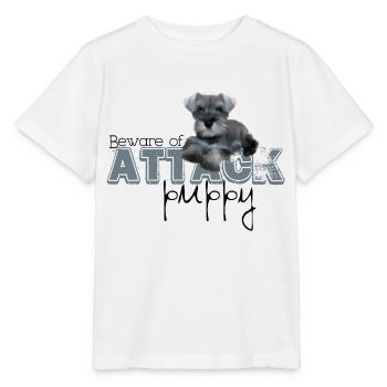 Schnauzer Attack - Stanley/Stella MINI CREATOR Kids’ T-Shirt - white - Front - Maike (125cm)
