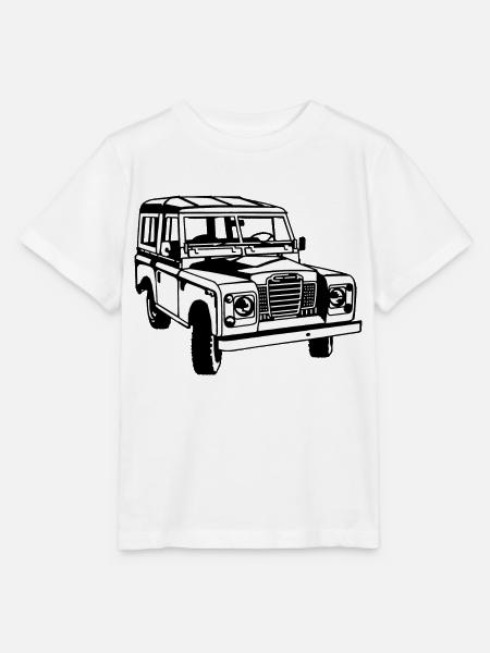LR Landie Series illustration - Autonaut.com - Stanley/Stella MINI CREATOR Kids’ T-Shirt - white