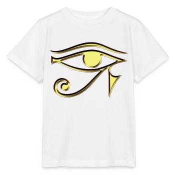 Auge des Horus, Horusauge, Schutzsymbol, Ägypten - Stanley/Stella Kinder T-Shirt MINI CREATOR  - Weiß - Vorne - Maike (125cm)