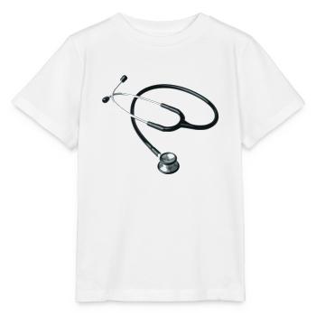 Stethoskop Arzt - Stanley/Stella Kinder T-Shirt MINI CREATOR  - Weiß - Vorne - Maike (125cm)