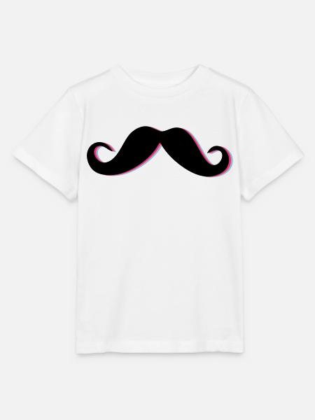Funky Mustache - Stanley/Stella Kinder T-Shirt MINI CREATOR - Weiß