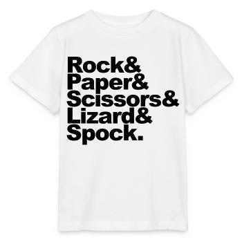 Rock Paper Scissors Lizard Spock - Stanley/Stella MINI CREATOR Kids’ T-Shirt - white - Front - Maike (125cm)