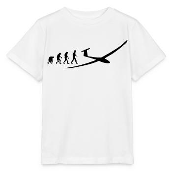 segelflugzeug evolution - Stanley/Stella Kinder T-Shirt MINI CREATOR  - Weiß - Vorne - Maike (125cm)