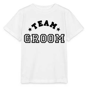 team groom - Stanley/Stella MINI CREATOR Kids’ T-Shirt - white - Front - Maike (125cm)