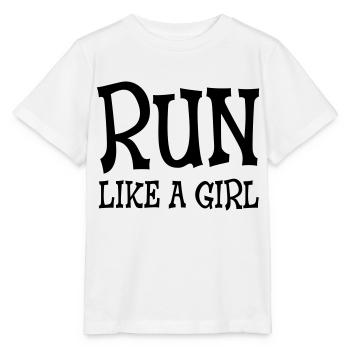 Run Like A Girl - Stanley/Stella MINI CREATOR Kids’ T-Shirt - white - Front - Maike (125cm)