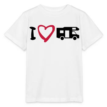 I love my mobile home 2 - Stanley/Stella MINI CREATOR Kids’ T-Shirt - white - Front - Maike (125cm)