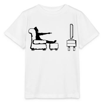 Bascule télécommande écran plat - T-shirt bio MINI CREATOR Stanley/Stella Enfant - blanc - Devant - Maike (125cm)