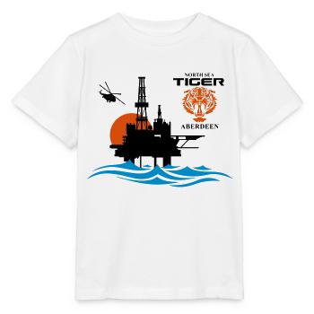 North Sea Tiger Oil Rig Platform Aberdeen - Stanley/Stella MINI CREATOR Kids’ T-Shirt - white - Front - Maike (125cm)