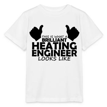 brilliant heating engineer - Stanley/Stella MINI CREATOR Kids’ T-Shirt - white - Front - Maike (125cm)