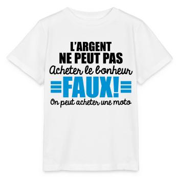 on peut acheter une moto - T-shirt bio MINI CREATOR Stanley/Stella Enfant - blanc - Devant - Maike (125cm)