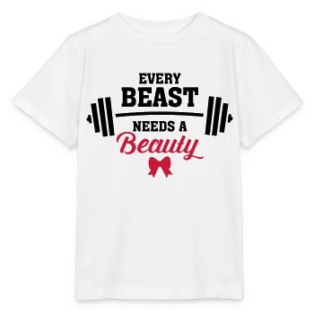 Beauty - Beast (Part 2) - T-shirt bio MINI CREATOR Stanley/Stella Enfant - blanc - Devant - Maike (125cm)