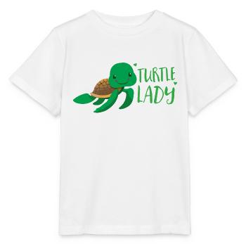 Dame tortue - T-shirt bio MINI CREATOR Stanley/Stella Enfant - blanc - Devant - Maike (125cm)
