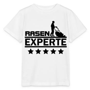 Rasen Experte Platzwart Rasenmähen - Stanley/Stella Kinder T-Shirt MINI CREATOR  - Weiß - Vorne - Maike (125cm)