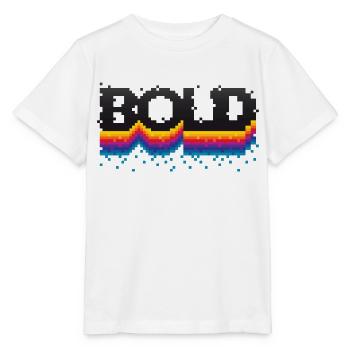 Bold (pixel, lettering) - Stanley/Stella MINI CREATOR Kids’ T-Shirt - white - Front - Maike (125cm)
