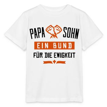 papa sohn bund ewigkeit - Stanley/Stella Kinder T-Shirt MINI CREATOR  - Weiß - Vorne - Maike (125cm)