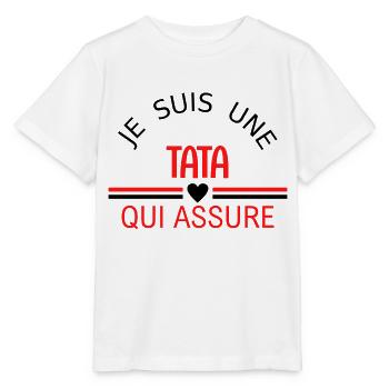 je suis une tata qui assure - T-shirt bio MINI CREATOR Stanley/Stella Enfant - blanc - Devant - Maike (125cm)