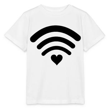 wlan liebe - Stanley/Stella Kinder T-Shirt MINI CREATOR  - Weiß - Vorne - Maike (125cm)