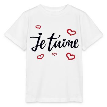 Je taime - T-shirt bio MINI CREATOR Stanley/Stella Enfant - blanc - Devant - Maike (125cm)
