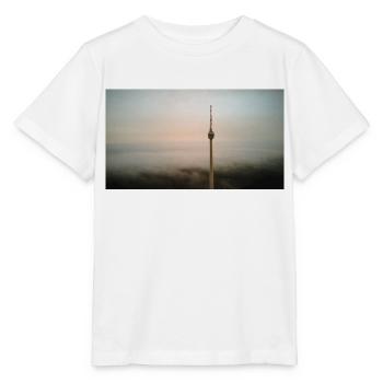 Stuttgarter Fernsehrturm über den Wolken - Stanley/Stella Kinder T-Shirt MINI CREATOR  - Weiß - Vorne - Maike (125cm)