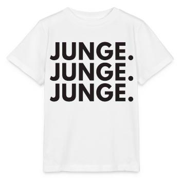 Junge Junge Junge lustiges Statement Kranplätze - Stanley/Stella Kinder T-Shirt MINI CREATOR  - Weiß - Vorne - Maike (125cm)