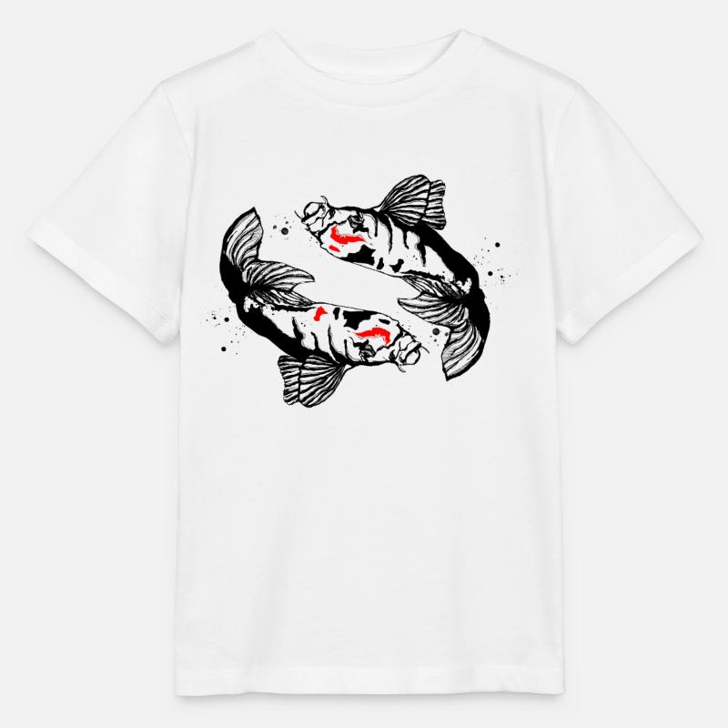Koi Carpes en double - T-shirt bio MINI CREATOR Stanley/Stella Enfant - blanc