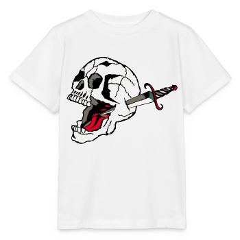 crane transperce dague tete de mort old school - T-shirt bio MINI CREATOR Stanley/Stella Enfant - blanc - Devant - Maike (125cm)