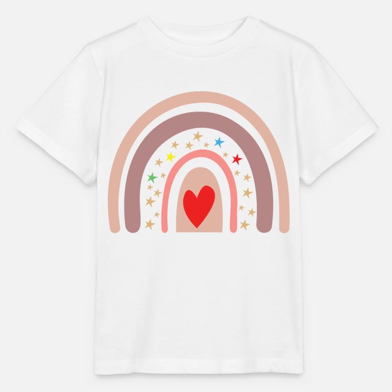 Arc-en-ciel - T-shirt bio MINI CREATOR Stanley/Stella Enfant - blanc
