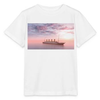 Historisches Passagierschiff Titanic auf hoher See - Stanley/Stella Kinder T-Shirt MINI CREATOR  - Weiß - Vorne - Maike (125cm)