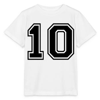 Numero 10 Équipe Foot baseball basket université - T-shirt bio MINI CREATOR Stanley/Stella Enfant - blanc - Devant - Maike (125cm)