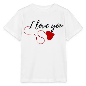 I love you - Stanley/Stella Kinder T-Shirt MINI CREATOR  - Weiß - Vorne - Maike (125cm)