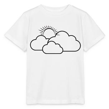 Nuages et soleil, soleil et nuages, soleil - T-shirt bio MINI CREATOR Stanley/Stella Enfant - blanc - Devant - Maike (125cm)