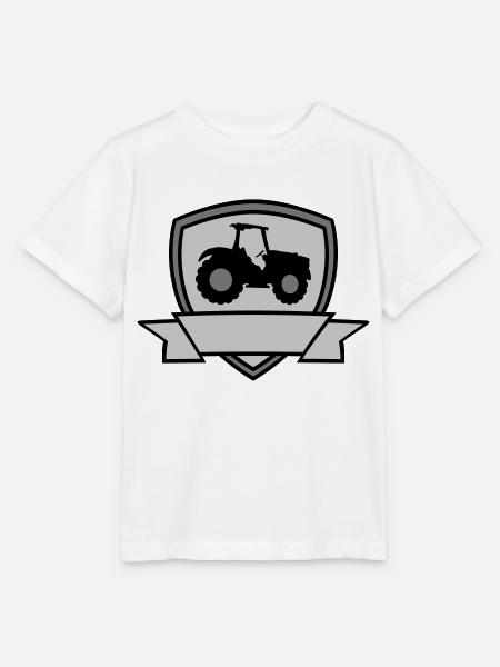 Schild Bauernhof Traktor - Stanley/Stella Kinder T-Shirt MINI CREATOR - Weiß