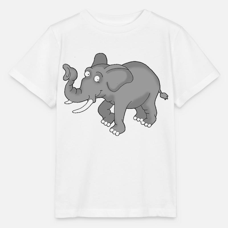 Eléphant 1 - T-shirt bio MINI CREATOR Stanley/Stella Enfant - blanc