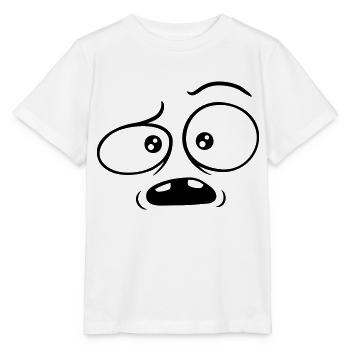 Verwirrtes skeptisches Comic Gesicht - Stanley/Stella Kinder T-Shirt MINI CREATOR  - Weiß - Vorne - Maike (125cm)
